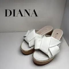 Diana ダイアナ サンダル ウェッジサンダル リボン デニム S - メルカリ