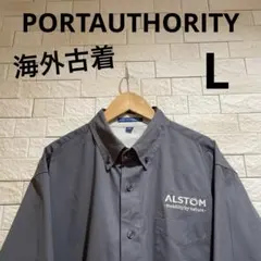 海外古着　PORTAUTHORITY ポートオソリティ長袖ワークシャツ　サイズL