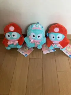ハンギョドン おめかしポンチョ ぬいぐるみ　サンリオ　3体　2種　新品