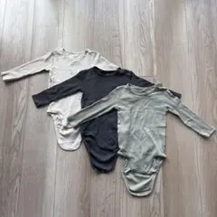 H&M オーガニックコットン ロンパース 3点セット