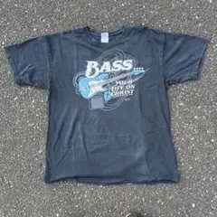 GILDAN ベースギターネイビーTシャツ Lサイズ90s