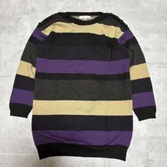 grove ボーダー ニット チュニック ワンピース M