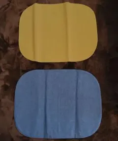 【未使用】ランチョンマット2枚　ブルー　山吹色