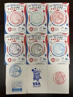 万博　4,5月限定スタンプ他　クリアファイル　巾着