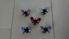 薔薇モチーフ 蝶々モチーフ ヘアクリップ 5点セット
