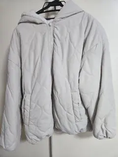 ホワイト フリースジャケット Lサイズ