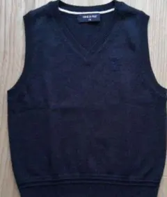 美品 コムサフィユ ベスト110 濃紺