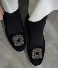 IENA MALUS/マリュス VELVET BIJOU SHOES 37 - メルカリ