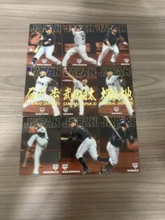 2017 カルビー 侍ジャパン カード 9枚セット 金箔