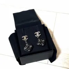 CHANEL シャネル　ココマーク シルバー 黒 アクセサリー　ヴィンテージ