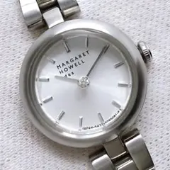 【箱付き/稼働】マーガレットハウエル セントラルダイヤモンド シルバー 腕時計のサムネイル