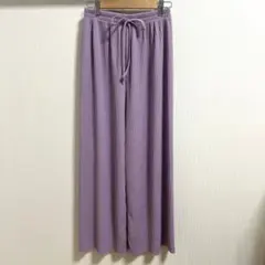 【coca】　プリーツワイドパンツ　パープル