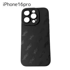 iPhone16pro クロコダイル柄ブラックソフトケース　iPhoneカバー