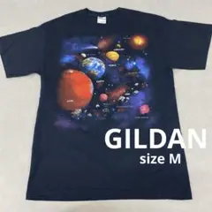P932＊ ギルダン アンダーソンスタジオ ギャラクシー Tシャツ Mサイズ 紺