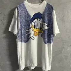 90s 00s ディズニー　Disney 騙し絵 Tシャツ 半袖 ドナルドダック