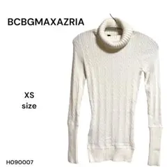 ★美品★BCBGMAXAZRIA ケーブル編みタートルネックセーター XSニット