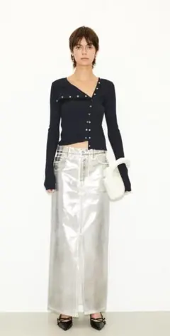 【THROW】SHINY FRONT SLIT COLUMN SK-E