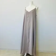 【a0622】LAKOLE キャミワンピース グレー M 無地 着回し 春 夏のサムネイル