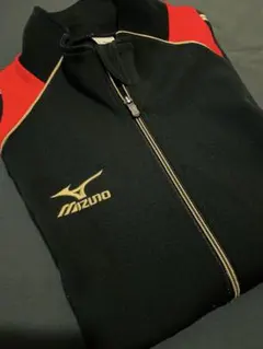 Mizuno ジップアップジャケット 黒/赤