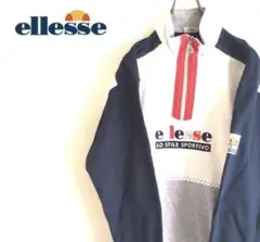 レア エレッセ ハーフジップ トレーナー 刺繍ロゴ 1059