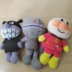 アンパンマン・バイキンマン・ダダンダン ぬいぐるみセット