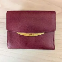 新品 ungaro 二つ折り 財布 ボルドー 日本製のサムネイル
