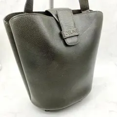 47【美品/希少】CELINEレザーショルダーバッグ本革 ブラウン 赤　保存袋