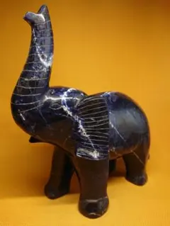 【美品】象　彫刻　天然石　オブジェ　置物　インテリア　工芸品　美術品　A1262