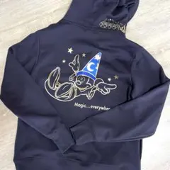 ディズニー ファンタジア 魔法使いの弟子 ミッキー 長袖パーカー　M