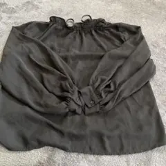 GRL 黒 長袖ブラウス