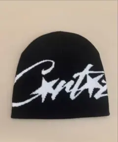 ビーニー　y2k　海外ストリート　 corteiz コーテイズ　ブラック