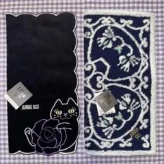値下げ【新品／未使用】ANNA SUI 猫とバラのハンカチ2枚セット