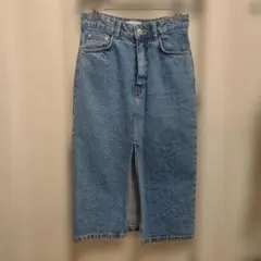 ZARA ライトブルー デニムタイトスカート XS