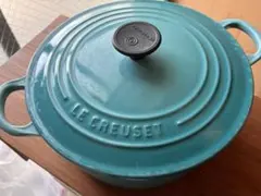 LE CREUSET】 両手鍋 22cm ブルー - メルカリ