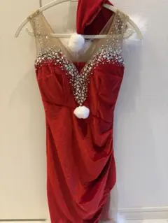 angel R キャバドレス 赤 XS サンタ 取り外し可 帽子付