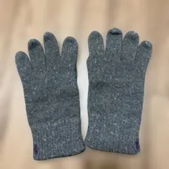 POLO RALPH LAUREN 手袋　グレー×パープルポニー