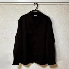 GU 古着　春物　CPOシャツ　長袖　SW ダークブラウン　XL LL