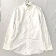 【ユニクロ】ボタンシャツ ボタンダウン 綿100％ バックタック 長袖 M