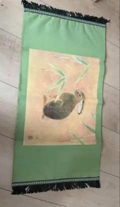 ウサギと竹のテーブルマット