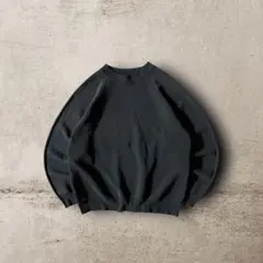 90s USA製オニータONEITAブランクスウェット ラグラン無地ソリッド黒L