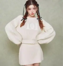 ダーリッチ キルティングロゴニットセットアップ スカートのみ