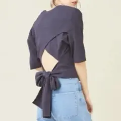 BEAUTY&YOUTH UNITED ARROWS カットソー　コットン　紺色のサムネイル