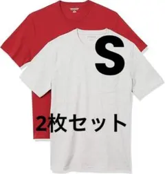 Amazon Essentials2枚組 Tシャツ クルーネック半袖 メンズ S