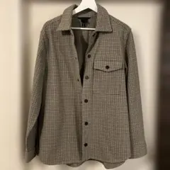 H&M 長袖シャツ　ブラウン　チェック柄