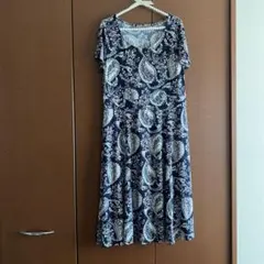 LAURA ASHLEY 花柄 半袖 ひざ丈ワンピース サイズ11