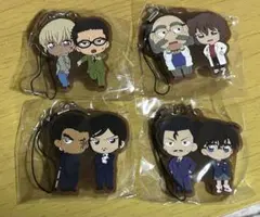 名探偵コナン　カプセルラバーストラップ　デュオコレ　4点セット