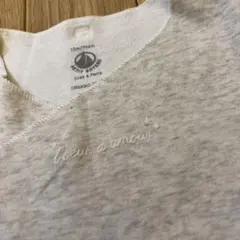 プチバトー　カーディガン　グレーベージュ　12m