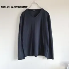 MK HOMMEミッシェルクランオム　Ｖネック長袖カットソー　M ネイビー 48のサムネイル