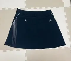 【美品】アディダスゴルフ ストレッチ スカート L/G 黒 ロゴ入り