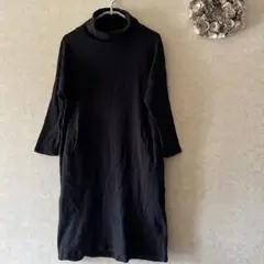 08Mabブラック タートルネック ワンピース❣️